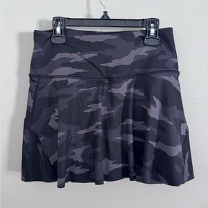 Black and Gray Camouflage Skirt